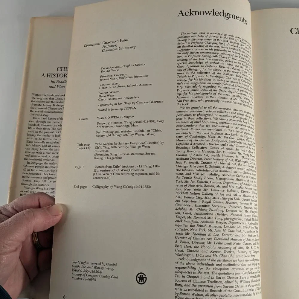 China: A History in Art by Bradley Smith‎ & Wan-go Weng (1979)